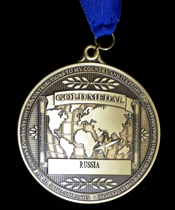 Gold Medal, Russia, Contributions to my country and its people.